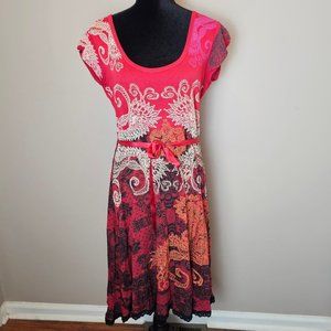 Italian T-Shirt Dress with Ribbon Waist